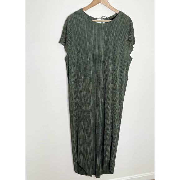 Subina Musayev Anthropologie Textured Renaissance Midi Dress Size Large Green - Picture 5 of 11